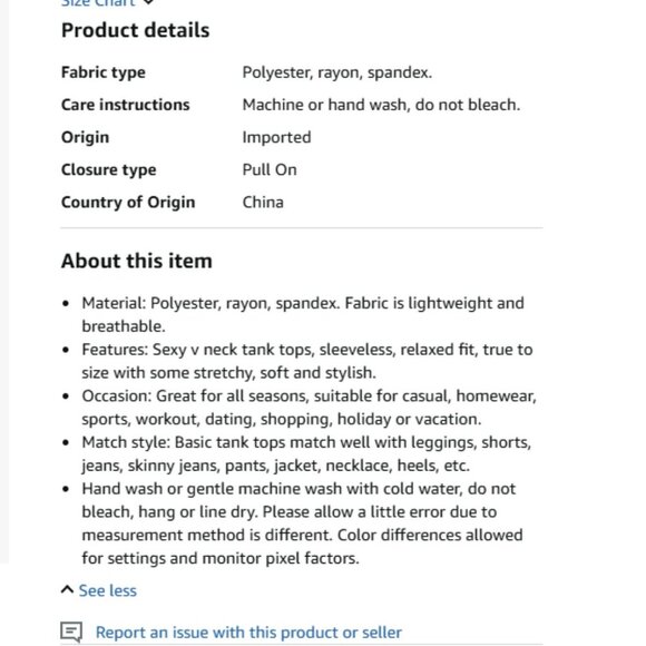 Blue v-neck tank - Picture 4 of 6